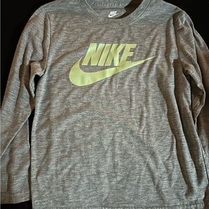 Nike Kids Heather Gray Long Sleeve Tee